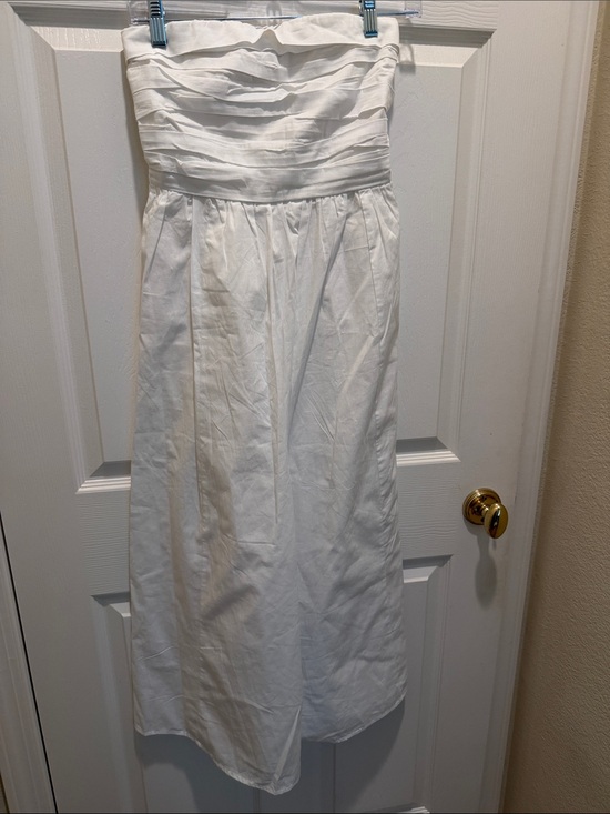 Abercrombie & Fitch Dresses & Skirts - Abercrombie and fitch. Strapless White Midi Dress - Elegant Ruched Bodice